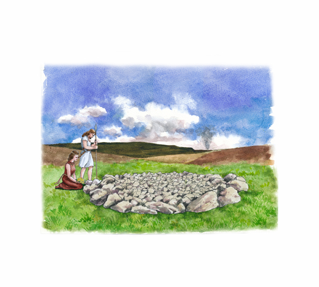 Gilfach historical interpretation - Stone Cairn