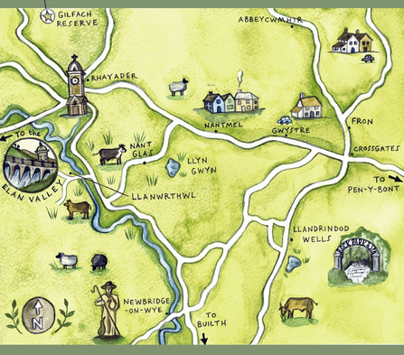 Rhos Pasture Restoration Project Area Map